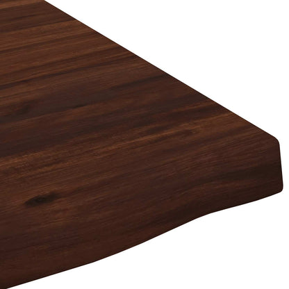 Live Edge Table Top 60 x 50 x 3.5 cm Rectangular Dark Brown