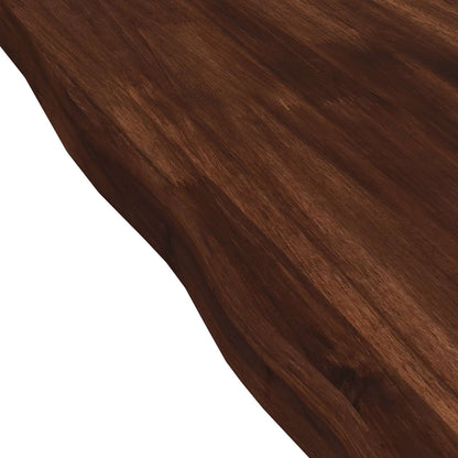 Live Edge Table Top 60 x 50 x 3.5 cm Rectangular Dark Brown