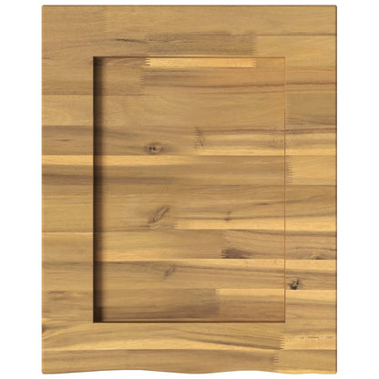 Live Edge Table Top 60 x 50 x 3.5 cm Rectangular White
