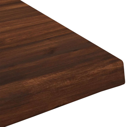 Live Edge Table Top 70 x 50 x 3.5 cm Rectangular Dark Brown