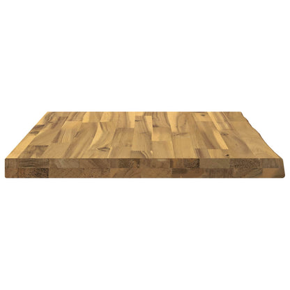 Live Edge Table Top 70 x 50 x 3.5 cm Rectangular White
