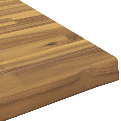 Live Edge Table Top 90 x 50 x 3.5 cm Rectangular White