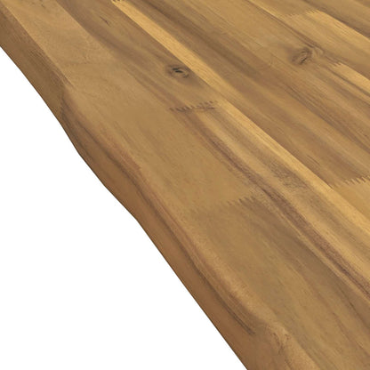 Live Edge Table Top 90 x 50 x 3.5 cm Rectangular White