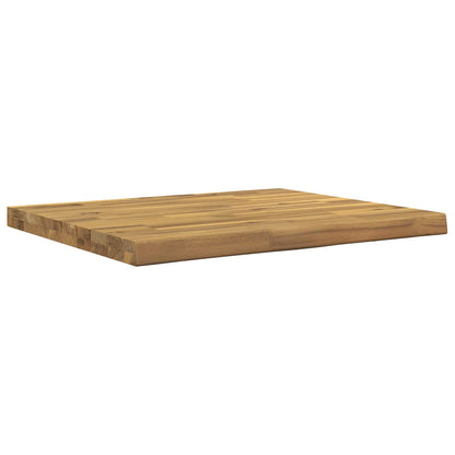 Live Edge Table Top 90 x 50 x 3.5 cm Rectangular White