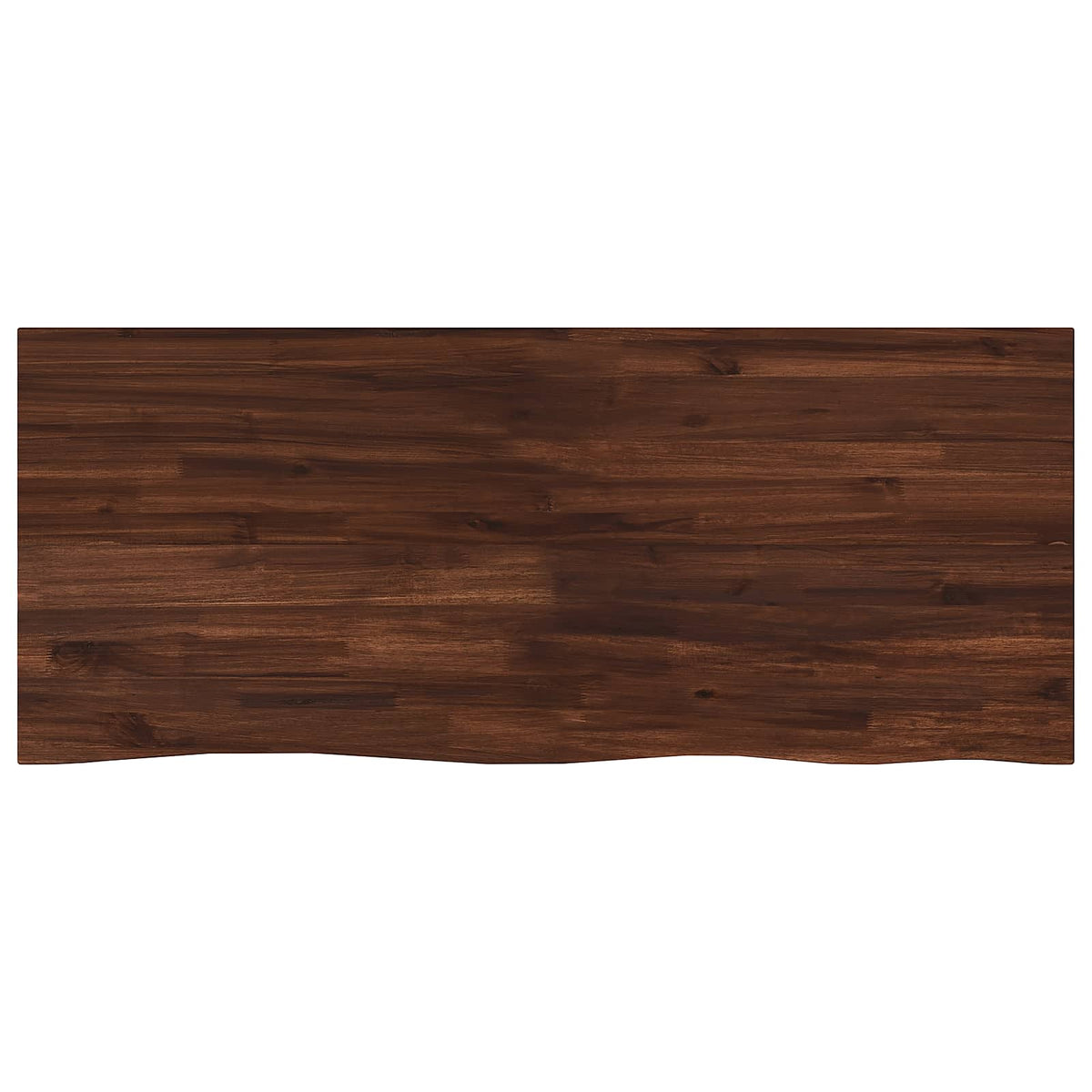 Live Edge Table Top 120 x 50 x 3.5 cm Rectangular Dark Brown