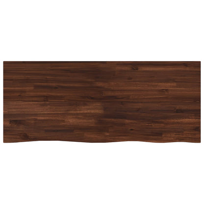 Live Edge Table Top 120 x 50 x 3.5 cm Rectangular Dark Brown