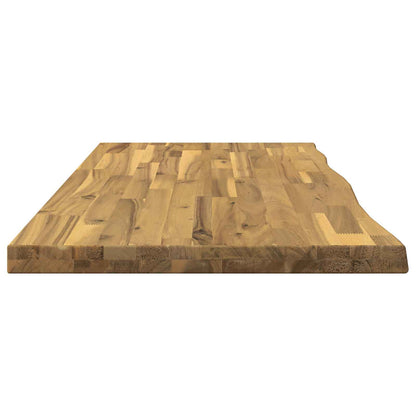 Live Edge Table Top 120 x 50 x 3.5 cm Rectangular White
