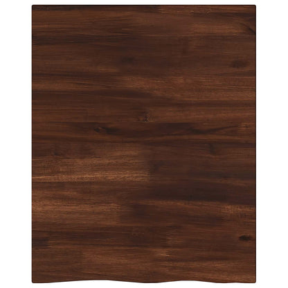 Live Edge Table Top 50 x 60 x 3.5 cm Rectangular Dark Brown
