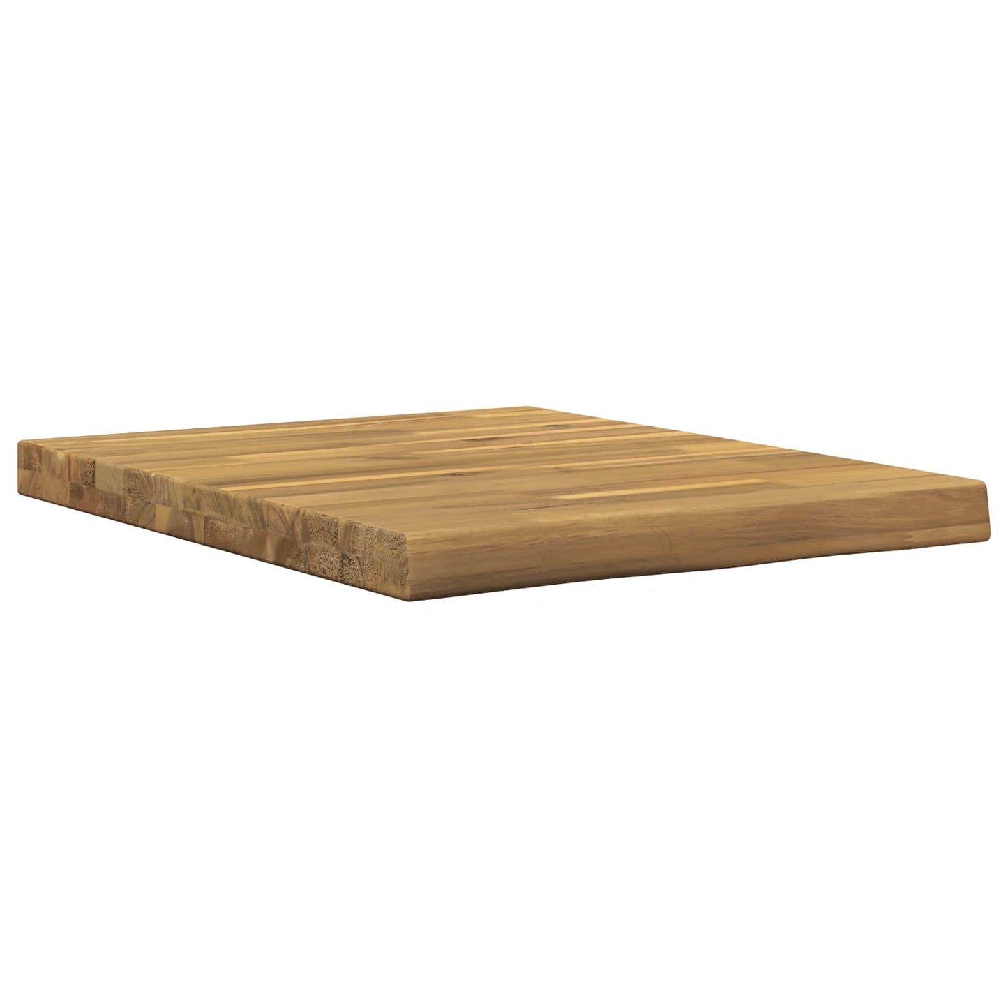 Live Edge Table Top 50 x 60 x 3.5 cm Rectangular White