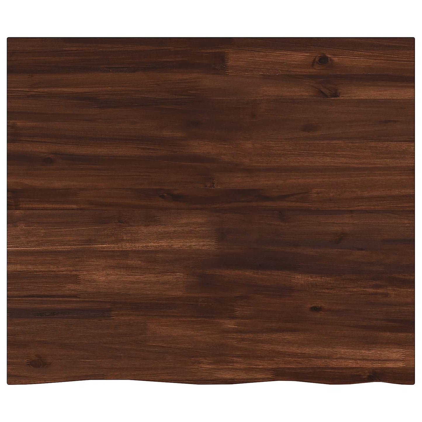 Live Edge Table Top 70 x 60 x 3.5 cm Rectangular Dark Brown