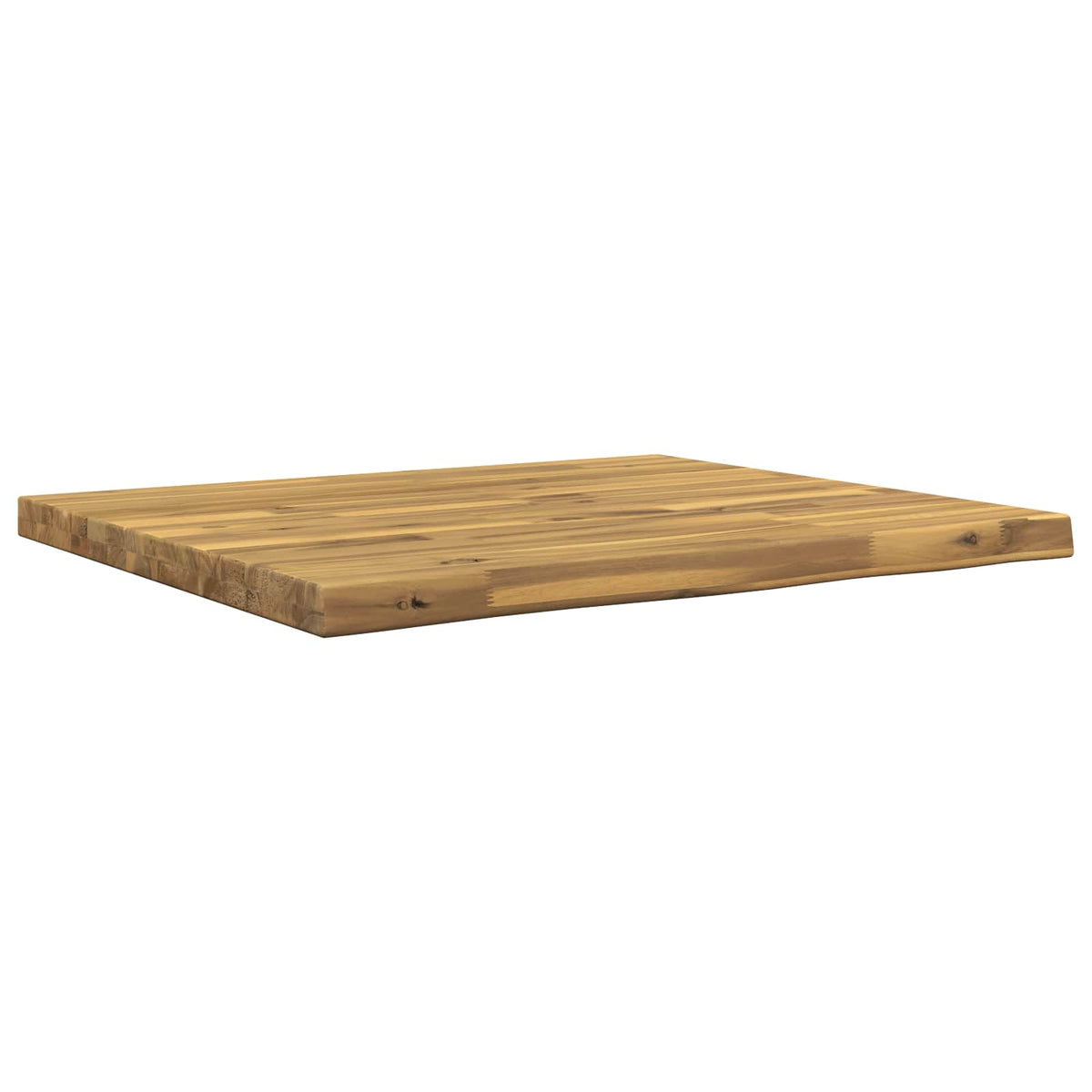 Live Edge Table Top 70 x 60 x 3.5 cm Rectangular White