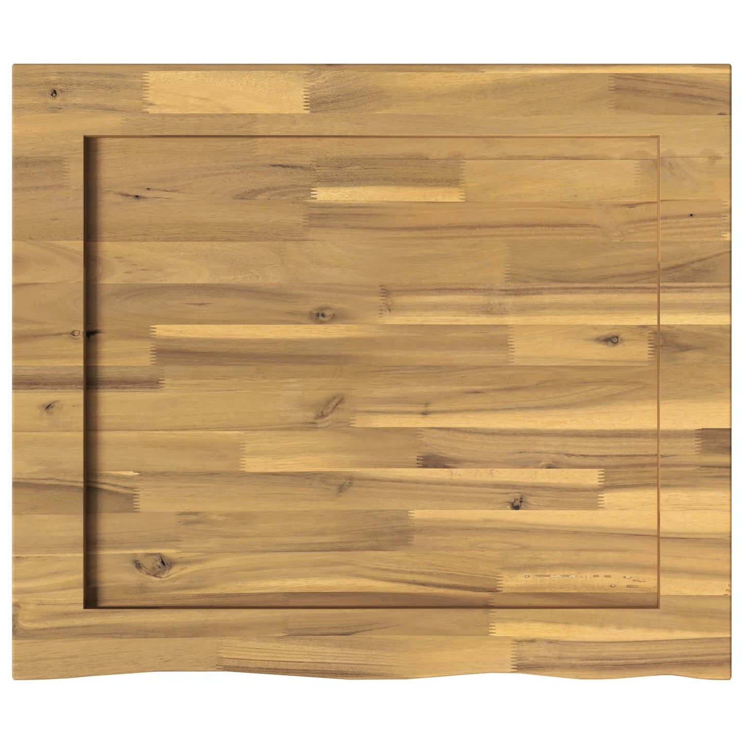 Live Edge Table Top 70 x 60 x 3.5 cm Rectangular White