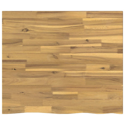Live Edge Table Top 70 x 60 x 3.5 cm Rectangular White