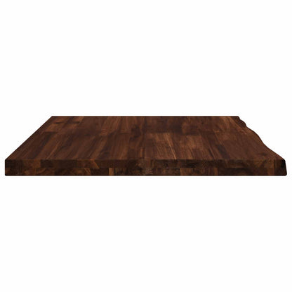 Live Edge Table Top 80 x 60 x 3.5 cm Rectangular Dark Brown