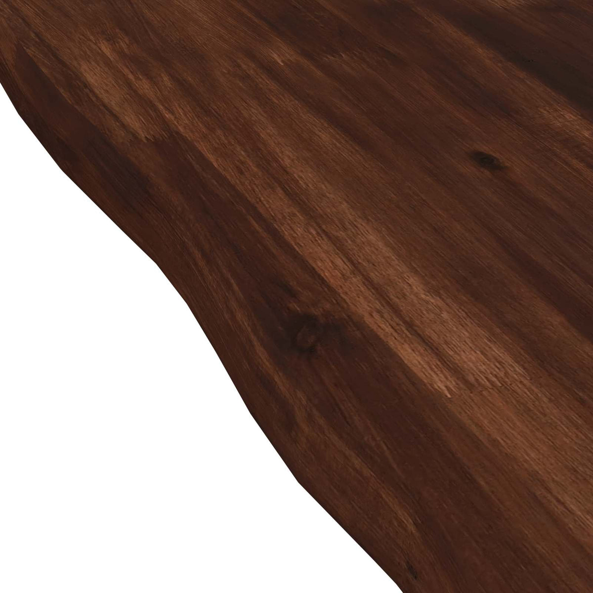 Live Edge Table Top 100 x 60 x 3.5 cm Rectangular Dark Brown