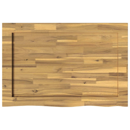 Live Edge Table Top 100 x 60 x 3.5 cm Rectangular White