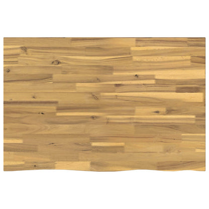 Live Edge Table Top 100 x 60 x 3.5 cm Rectangular White