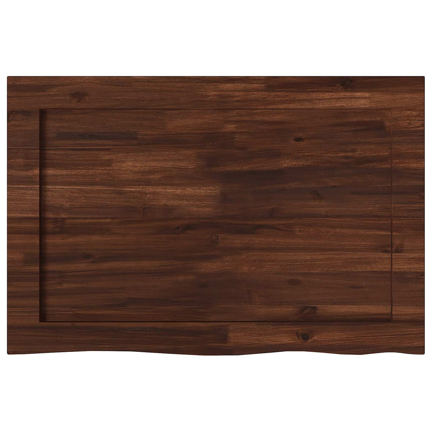 Live Edge Table Top 110 x 60 x 3.5 cm Rectangular Dark Brown