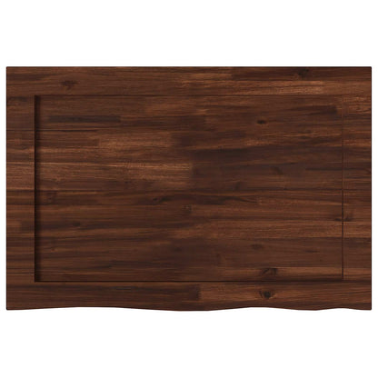 Live Edge Table Top 110 x 60 x 3.5 cm Rectangular Dark Brown