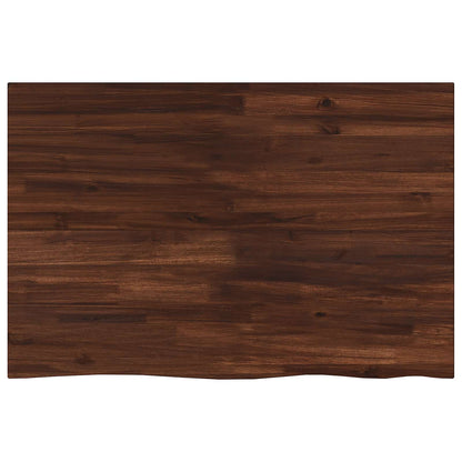 Live Edge Table Top 110 x 60 x 3.5 cm Rectangular Dark Brown