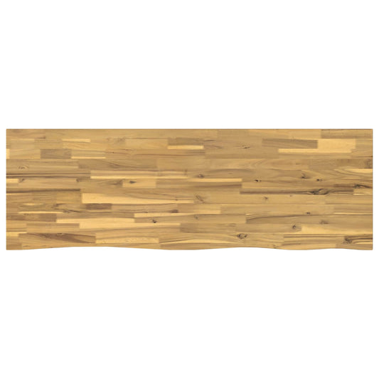 Live Edge Table Top 120 x 60 x 3.5 cm Rectangular White