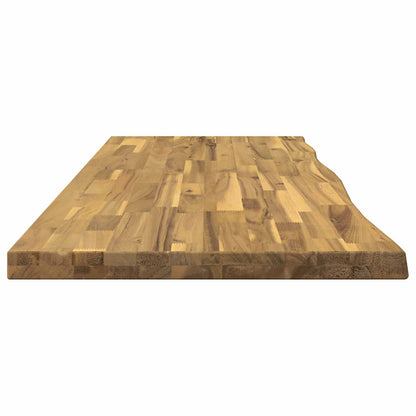 Live Edge Table Top 130 x 60 x 3.5 cm Rectangular White