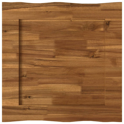 Live Edge Table Top 40 x 40 x 3.5 cm Square Solid Acacia Wood