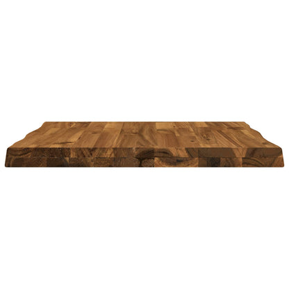 Live Edge Table Top 40 x 40 x 3.5 cm Square Solid Acacia Wood