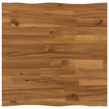 Live Edge Table Top 40 x 40 x 3.5 cm Square Solid Acacia Wood