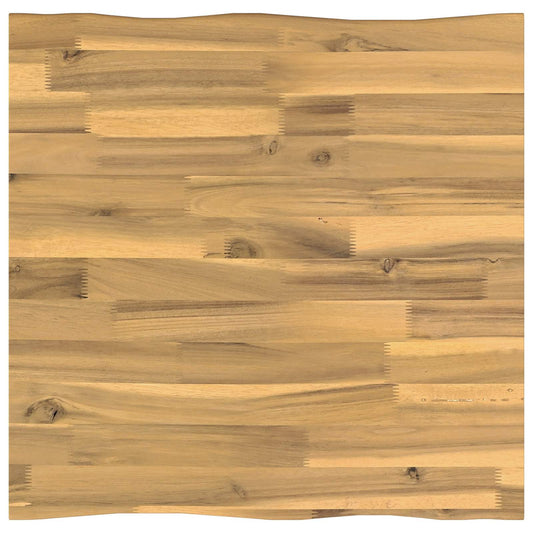 Live Edge Table Top 40 x 40 x 3.5 cm Square Solid Acacia Wood