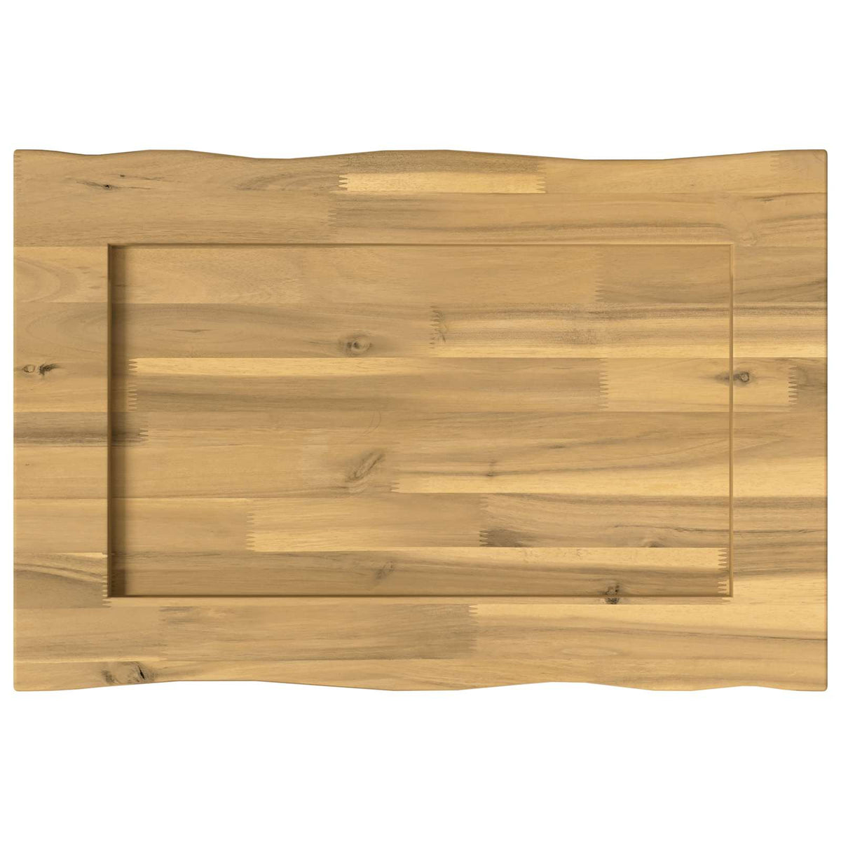 Live Edge Table Top 50 x 40 x 3.5 cm Rectangular White