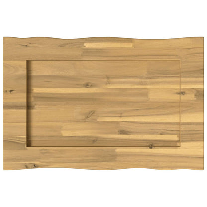 Live Edge Table Top 50 x 40 x 3.5 cm Rectangular White