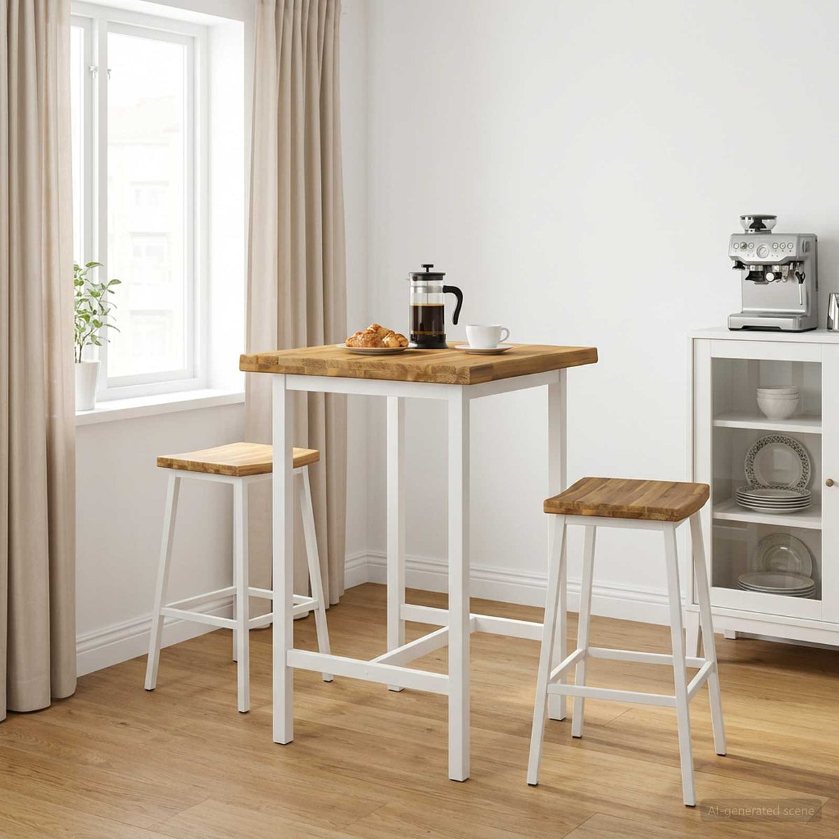 Live Edge Table Top 90 x 40 x 3.5 cm Rectangular White