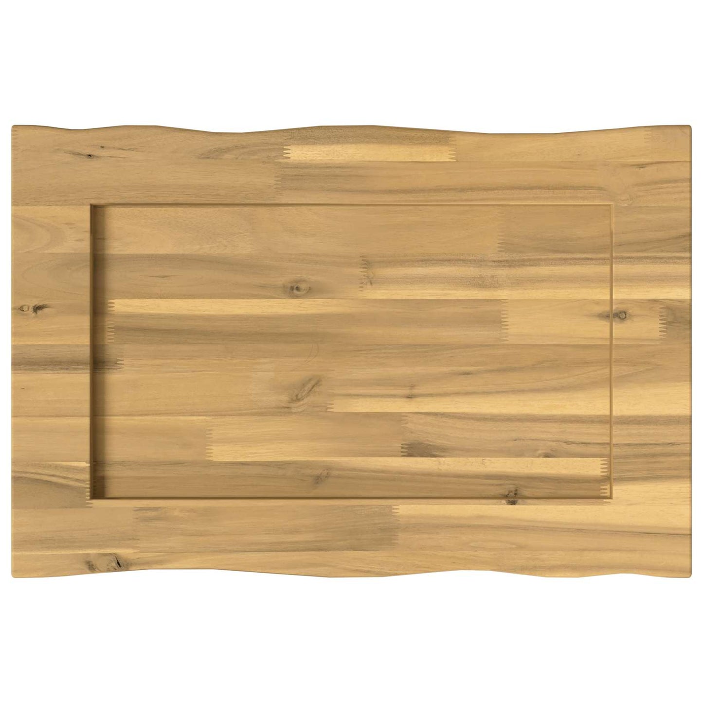 Live Edge Table Top 70 x 40 x 3.5 cm Rectangular White