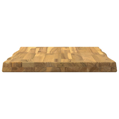 Live Edge Table Top 70 x 40 x 3.5 cm Rectangular White