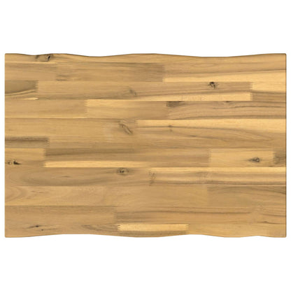 Live Edge Table Top 70 x 40 x 3.5 cm Rectangular White