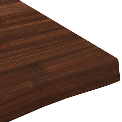 Live Edge Table Top 80 x 40 x 3.5 cm Rectangular Dark Brown