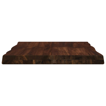 Live Edge Table Top 80 x 40 x 3.5 cm Rectangular Dark Brown