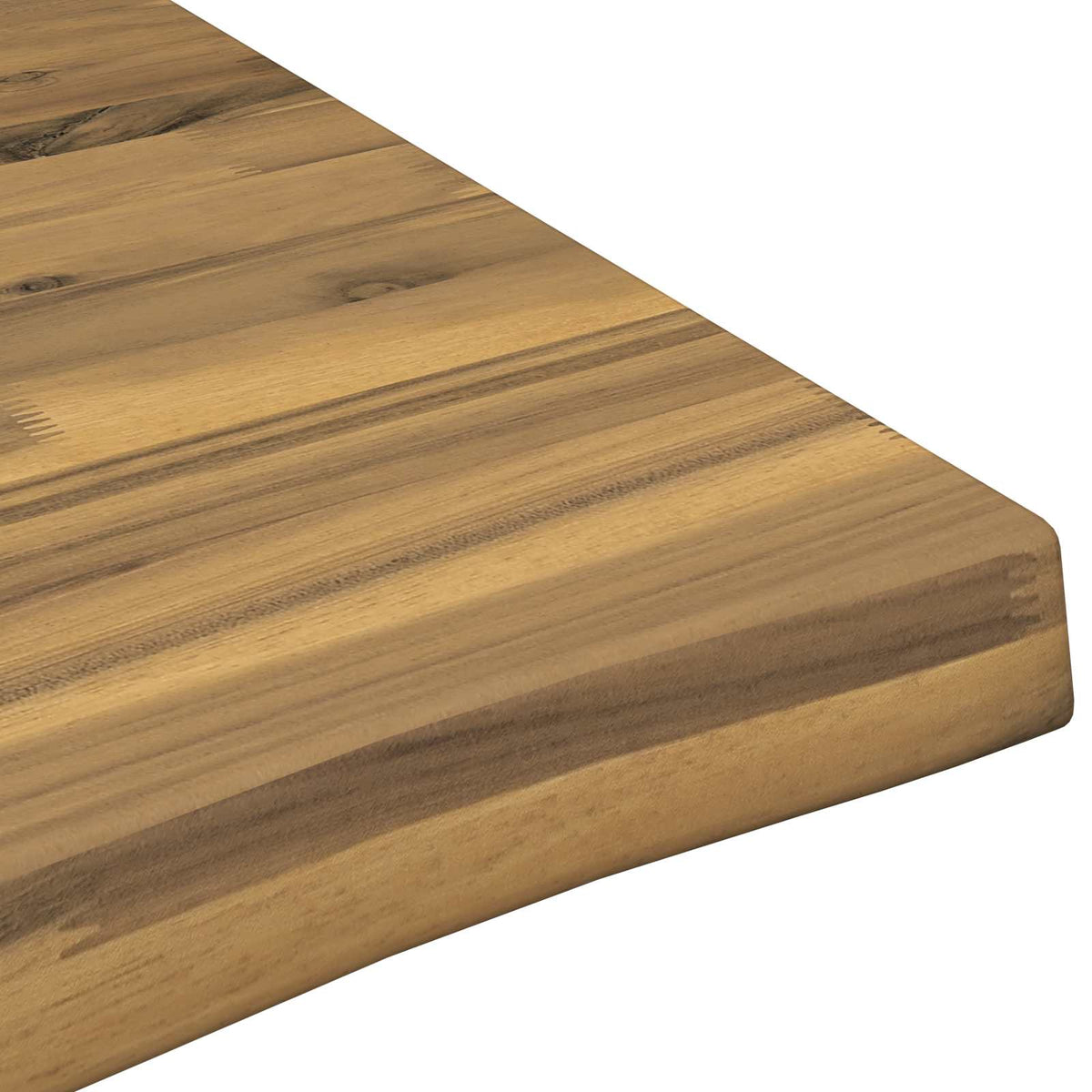Live Edge Table Top 80 x 40 x 3.5 cm Rectangular White