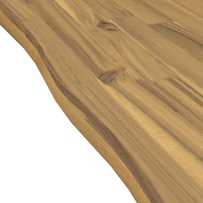 Live Edge Table Top 80 x 40 x 3.5 cm Rectangular White