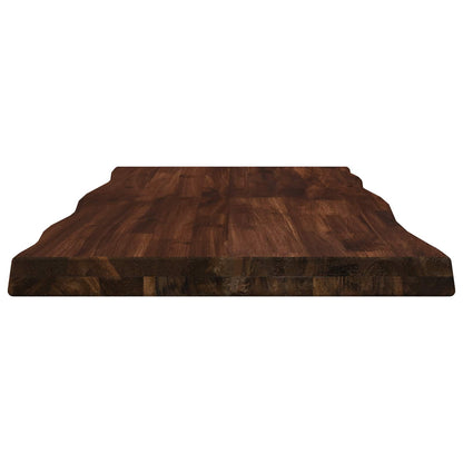 Live Edge Table Top 100 x 40 x 3.5 cm Rectangular Dark Brown