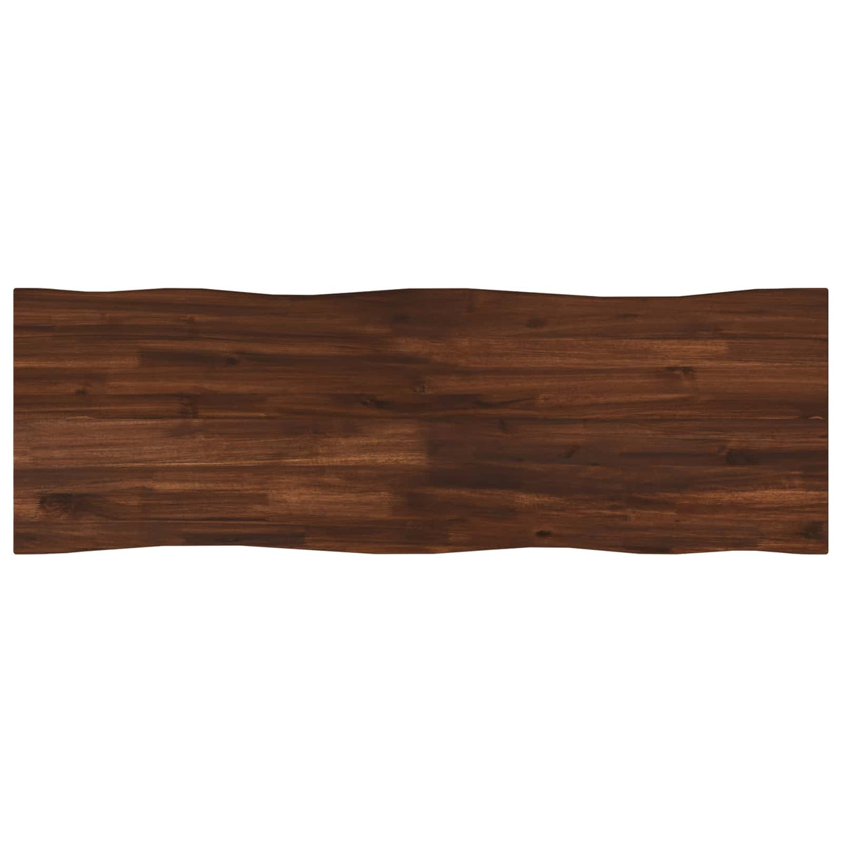 Live Edge Table Top 100 x 40 x 3.5 cm Rectangular Dark Brown