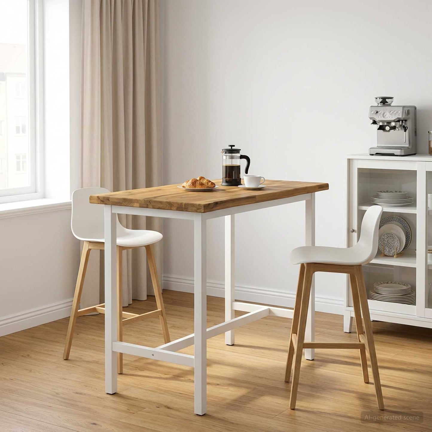 Live Edge Table Top 110 x 40 x 3.5 cm Rectangular White