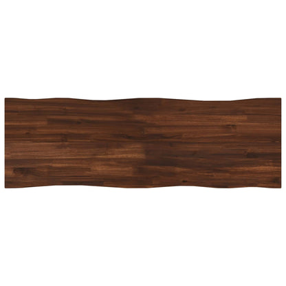 Live Edge Table Top 110 x 40 x 3.5 cm Rectangular Dark Brown