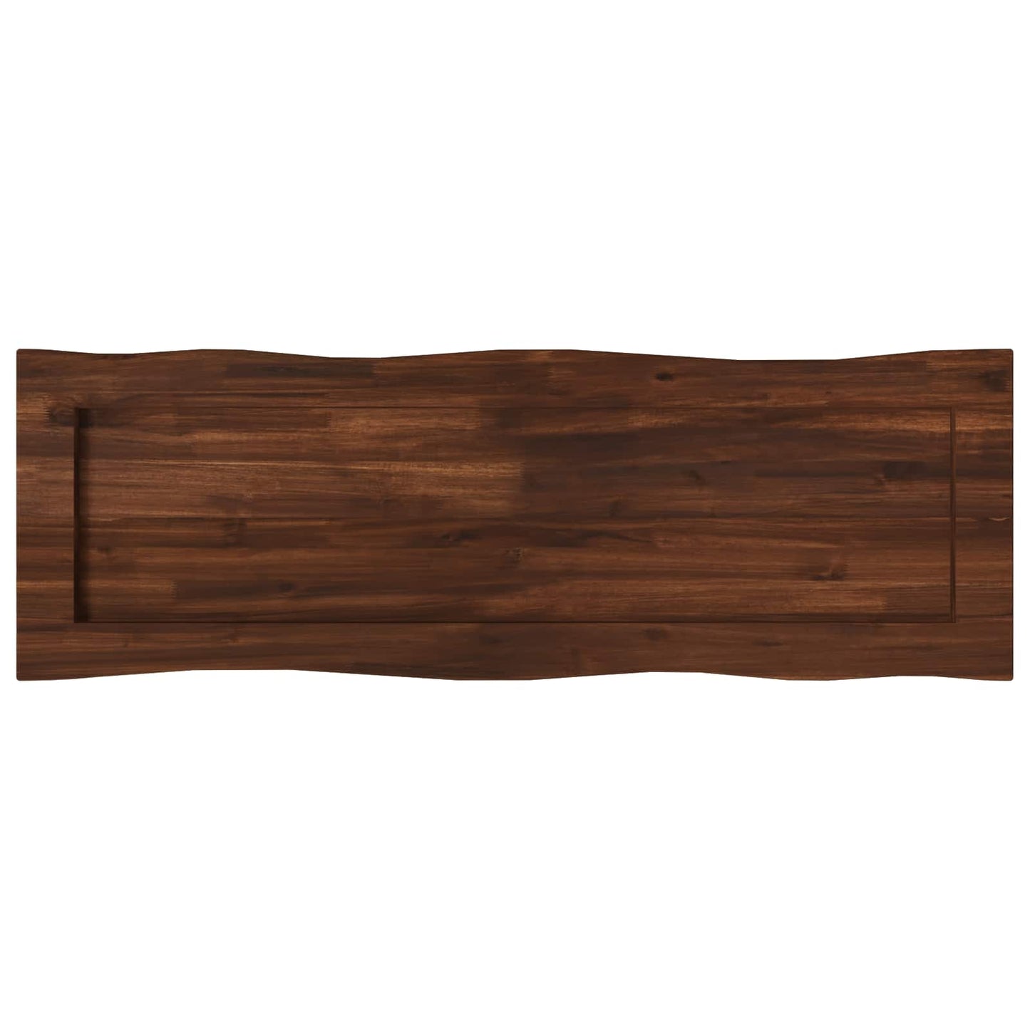 Live Edge Table Top 120 x 40 x 3.5 cm Rectangular Dark Brown