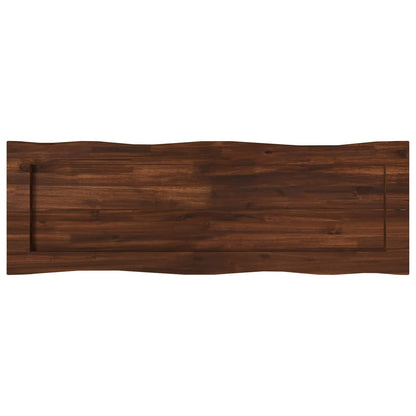 Live Edge Table Top 120 x 40 x 3.5 cm Rectangular Dark Brown