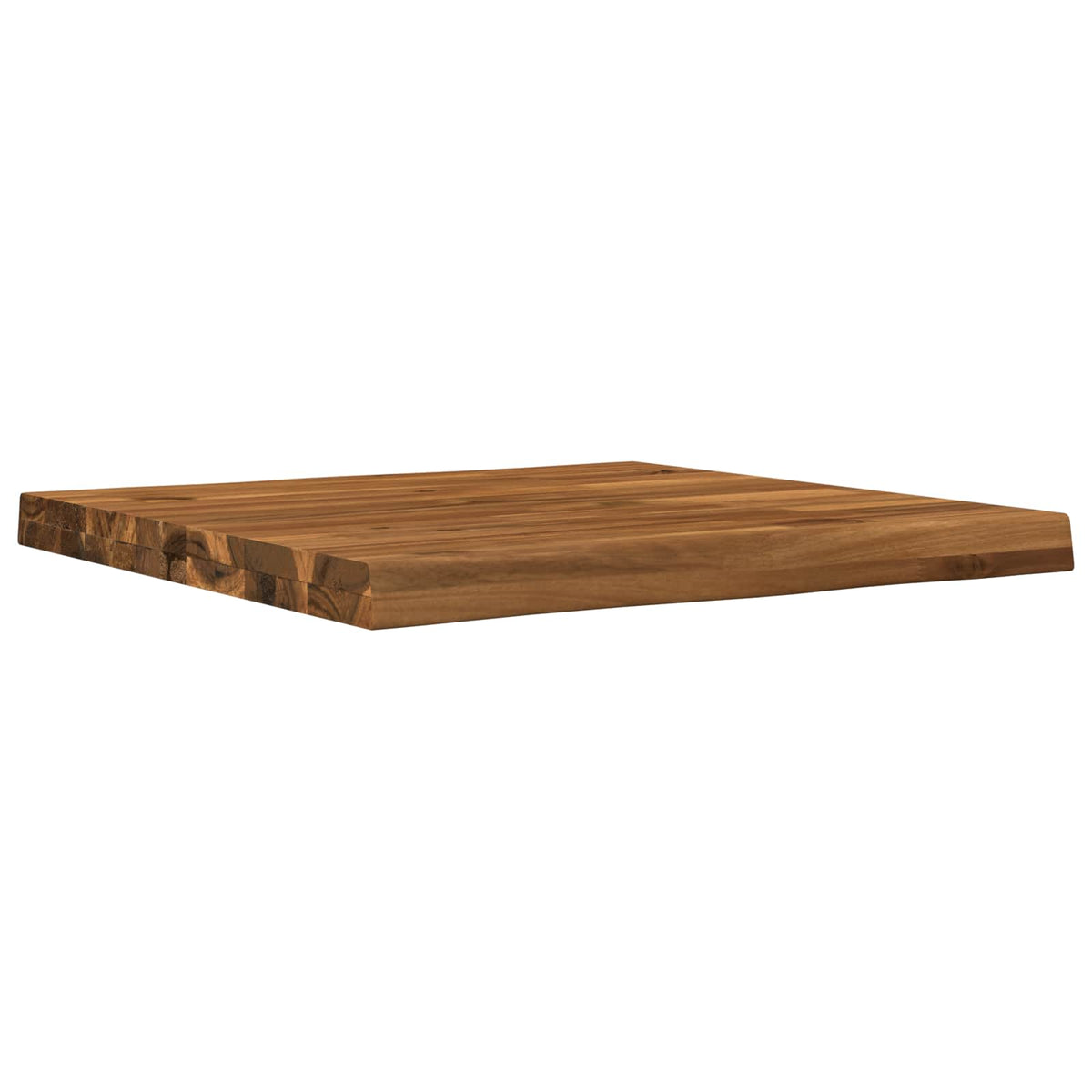 Live Edge Table Top 50 x 50 x 3.5 cm Square Solid Acacia Wood