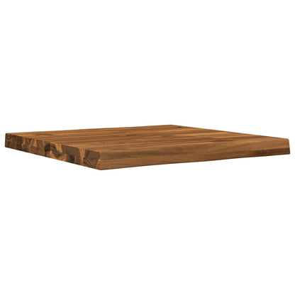 Live Edge Table Top 50 x 50 x 3.5 cm Square Solid Acacia Wood