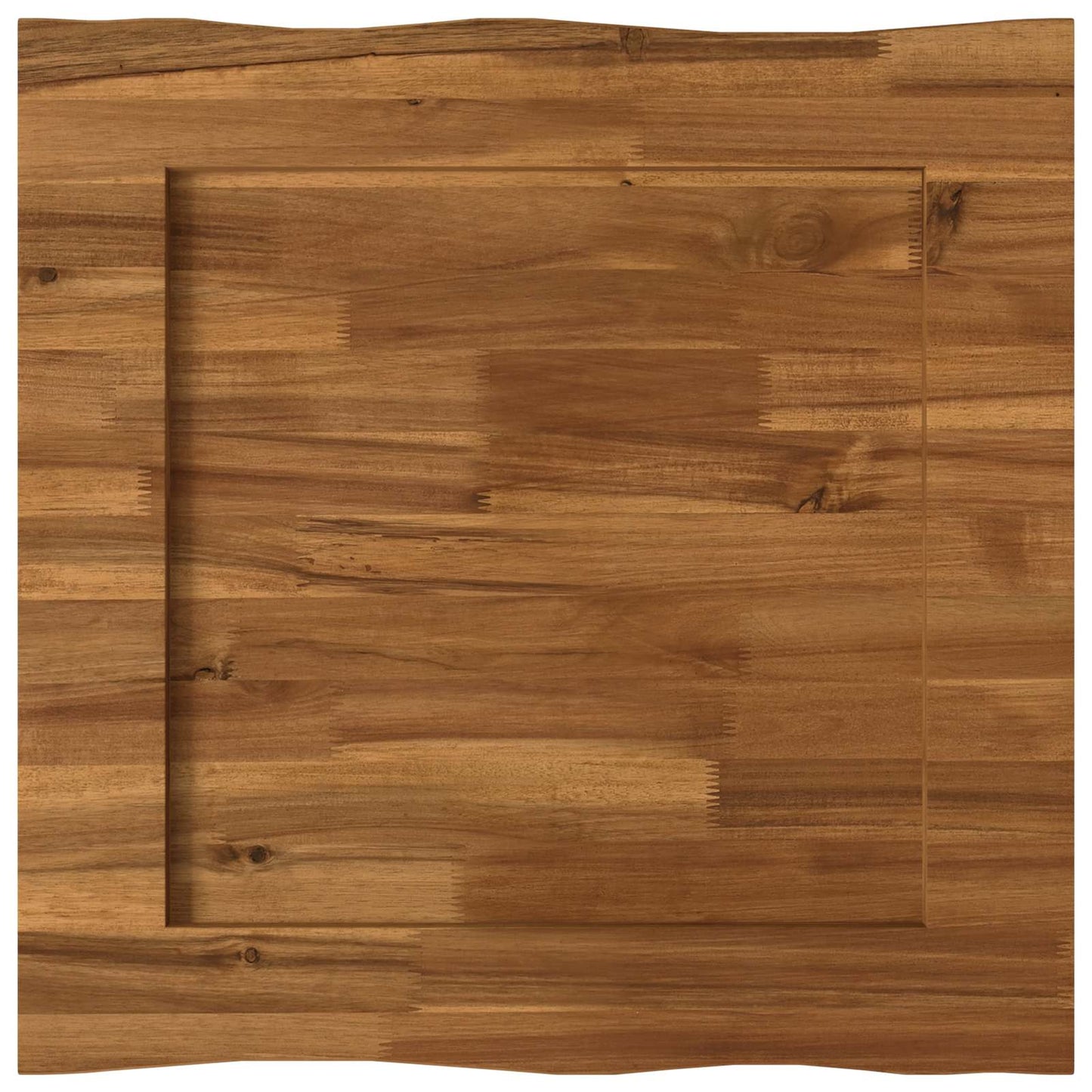 Live Edge Table Top 50 x 50 x 3.5 cm Square Solid Acacia Wood