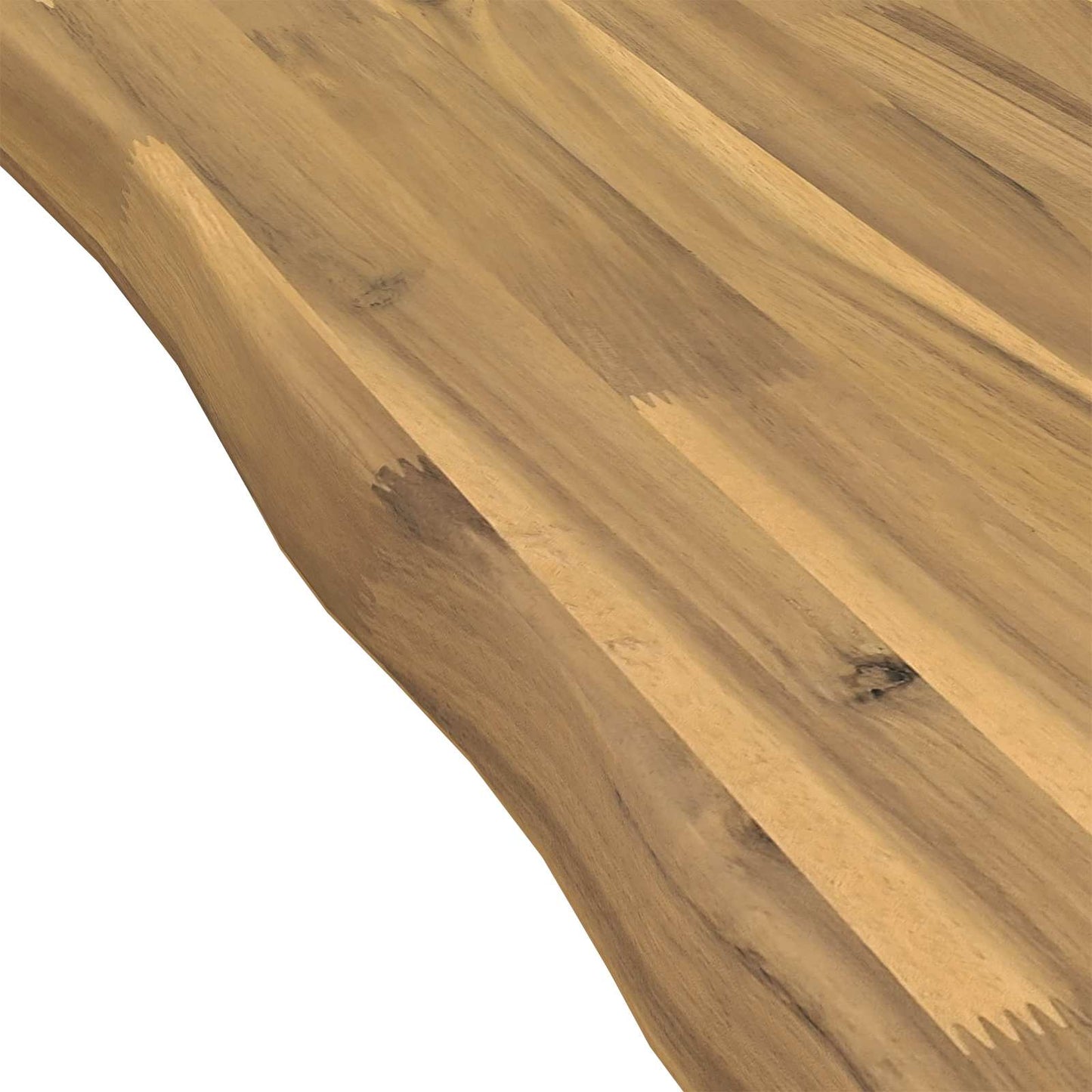 Live Edge Table Top 50 x 50 x 3.5 cm Square Solid Acacia Wood